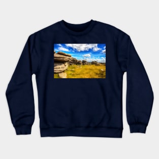 Dartmoor Tor, National Park, Devon, UK Crewneck Sweatshirt